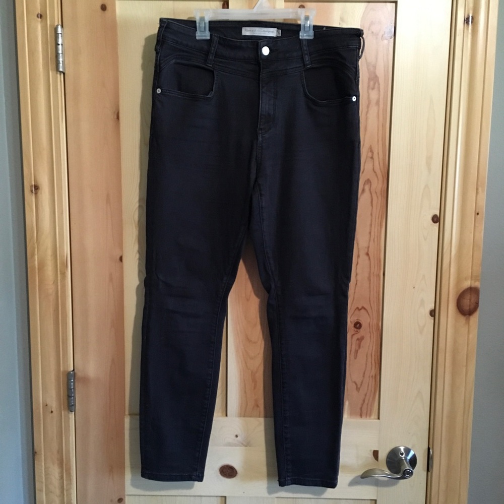 Pilcro and the Letterpress Black High Rise Skinny Jeans Size 31